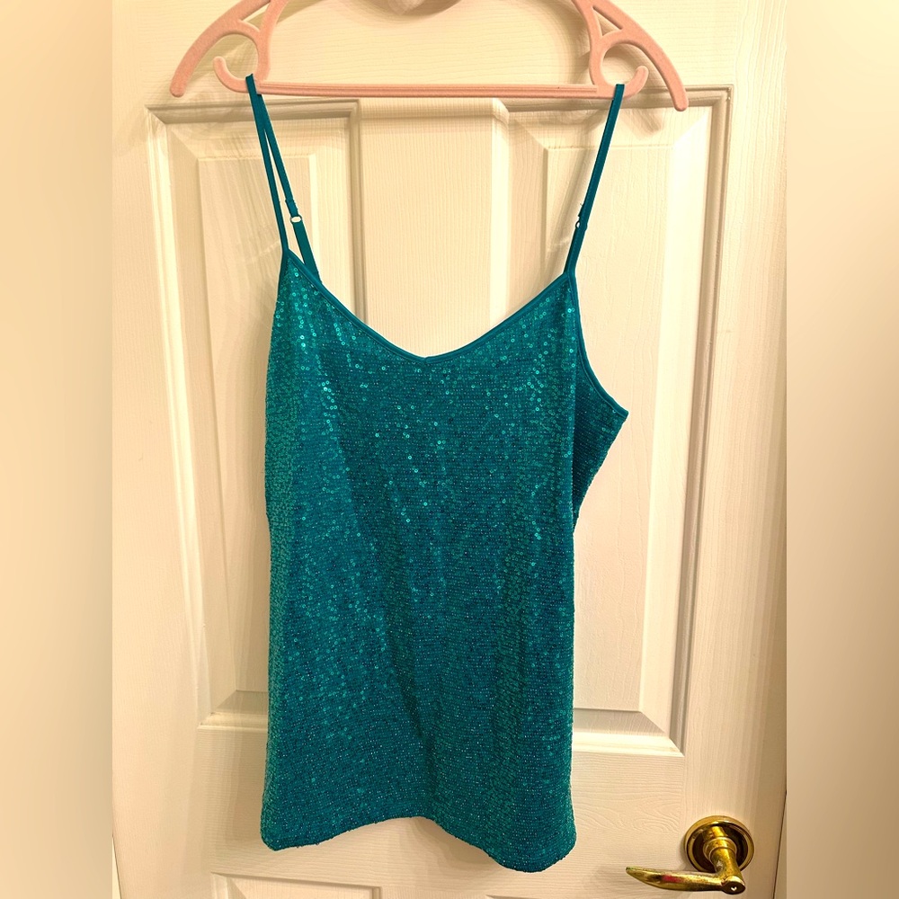 Nwot - Express - Sequin, Adjustable Strap, Turquo… - image 1